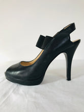 Load image into Gallery viewer, Nine West Women’s Open Toe Slingback Heels | UK5 | Black