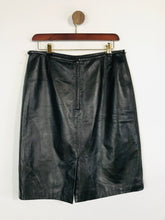 Load image into Gallery viewer, Lord & Taylor Women's Leather Pencil Skirt | UK12 | Black