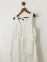 Load image into Gallery viewer, Stella Carakasi Women's Linen Sleeveless Midi A-Line Dress | M UK12 | White