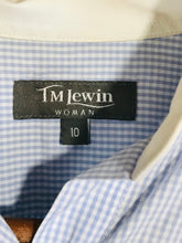 Load image into Gallery viewer, TM Lewin Women's Cotton Check Gingham Button-Up Shirt | UK10 | Multicoloured