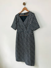 Load image into Gallery viewer, Fenn Wright Manson Women's Polka Dot Midi Sheath Dress | UK14 | Blue