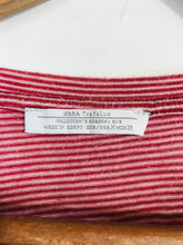 Load image into Gallery viewer, Zara Women's Striped T-Shirt | S UK8 | Red
