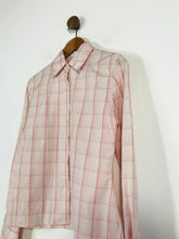 Load image into Gallery viewer, T.M. Lewin Women's Check Gingham Long Sleeve Button-Up Shirt | UK10 | Red