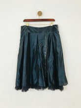 Load image into Gallery viewer, Whistles Women's Satin Embellished A-Line Skirt | UK12 | Blue