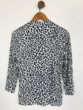 Load image into Gallery viewer, Hobbs Women's Leopard Print Jersey T-Shirt  | M UK10-12 | Black
