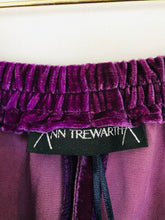 Load image into Gallery viewer, Ann Trewartha Women’s Velvet Straight Trousers | UK18 | Purple