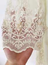 Load image into Gallery viewer, Darling Women's Embroidered Pearl Shift Dress | L | White