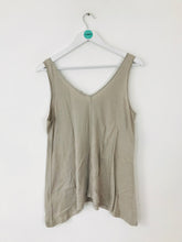 Load image into Gallery viewer, Jigsaw Women’s Embroidered Bow Tank Top | L UK14 | Beige