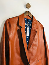 Load image into Gallery viewer, Loft 1 Women's Faux Leather Blazer Jacket With Tags | L UK14 | Brown