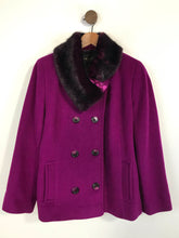 Load image into Gallery viewer, Precis Petite Women's Cashmere Wool Peacoat Coat | UK12 | Purple