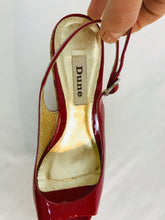 Load image into Gallery viewer, Dune Women’s Peep Toe Wedge Heels | UK6 EU 39 | Red