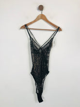 Load image into Gallery viewer, And/Or John Lewis Women's Sheer Embroidered Bodysuit Tank Top NWT | M UK10-12 | Black