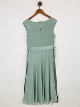 Load image into Gallery viewer, Monsoon Women's Silk Cowl Neck A-Line Dress | UK10 | Blue