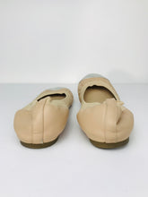 Load image into Gallery viewer, Dune Women's Leather Slip On Flats Shoes | EU37 UK4 | Beige