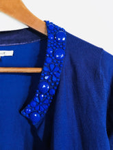 Load image into Gallery viewer, LK Bennett Women's Silk Embroidered Cardigan | M UK10-12 | Purple