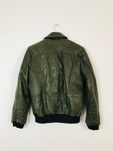 Load image into Gallery viewer, BLK DNM Womens Leather Biker Jacket | L | Dark Green