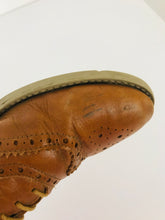 Load image into Gallery viewer, Bertie Women’s Leather Brogue Heart Flat Shoes | 40 UK7 | Brown