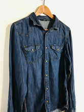 Load image into Gallery viewer, Diesel Women's Cotton Button-Up Shirt | L UK14 | Blue