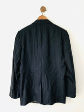 Load image into Gallery viewer, Jaeger Men’s Wool Stipe Blazer Suit Jacket | 42S | Navy Blue