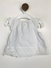 Load image into Gallery viewer, The White Company Kid's Lace Ruffle Blouse | 0-3 months | White