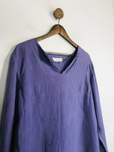 Load image into Gallery viewer, Nicole Farhi Women's V-Neck Blouse | UK12 | Purple