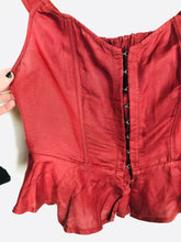 Load image into Gallery viewer, Whistles Women's Boho Corset Tank Top | UK12 | Red