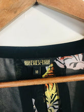 Load image into Gallery viewer, Biba Women's Animal Print Pleated Blouse | UK18 | Black