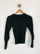 Load image into Gallery viewer, Mango Women's Balloon Sleeve Ribbed Jumper | M UK10-12 | Black