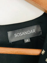 Load image into Gallery viewer, Sosandar Women’s Star Print Midi Dress | UK14 | Black