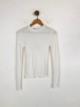 Load image into Gallery viewer, Zara Women's High Neck Ribbed Jumper | M UK10-12 | White