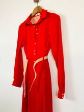 Load image into Gallery viewer, Orla Kiely Women's Long Sleeve A-Line Shirt Dress NWT | UK6 | Red