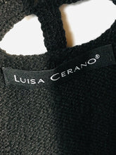 Load image into Gallery viewer, Luisa Cerano Women's Cashmere Crochet Jumper | UK16 | Black