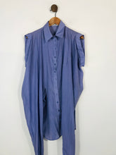 Load image into Gallery viewer, l.a.m.b. Women's Silk Wrap Shirt Dress | US6 UK10 | Purple