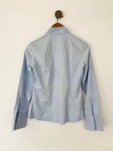 Load image into Gallery viewer, Hugo Boss Women's Long Sleeve Fitted Button-Up Shirt | UK8 | Blue