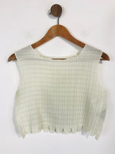 Load image into Gallery viewer, Issey Miyake Women's Crop Pleated Tank Top | S UK8 | White
