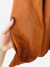 Load image into Gallery viewer, Phase Eight Women's Long Sleeve Tie Neck Blouse | UK8 | Brown