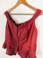 Load image into Gallery viewer, Whistles Women's Boho Corset Tank Top | UK12 | Red