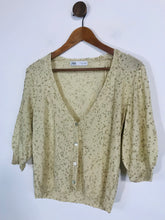 Load image into Gallery viewer, Zara Women's Polka Dot Balloon Sleeve Cardigan | L UK14 | Beige