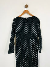 Load image into Gallery viewer, Little Mistress Women's Polka Dot Ruffle Sheath Dress | UK12 | Black