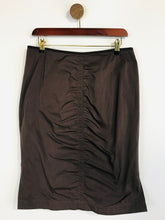 Load image into Gallery viewer, Lida Baday Women's Ruched Midi Skirt | US8 UK12 | Brown