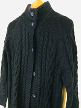 Load image into Gallery viewer, Woolovers Women's Long Wool Cardigan | M UK10-12 | Blue