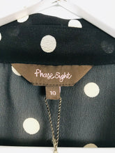 Load image into Gallery viewer, Phase Eight Women’s Polka Dot Sheer Shirt | UK10 | Black