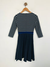 Load image into Gallery viewer, Hobbs Women's Striped Long Sleeve A-Line Dress | UK6 | Blue