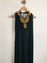 Load image into Gallery viewer, Biba Women's Boho Halter Neck Maxi Dress | L UK14 | Black