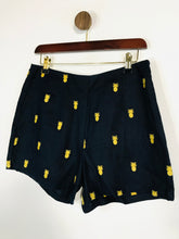 Load image into Gallery viewer, Boden Women's Linen Embroidered Bermuda Shorts NWT | UK10 | Blue