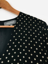 Load image into Gallery viewer, Sosandar Women’s Star Print Midi Dress | UK14 | Black