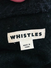 Load image into Gallery viewer, Whistles Women’s Faux Fur Knitted Bomber Biker Jacket | UK10 | Black