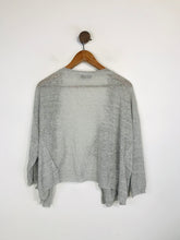 Load image into Gallery viewer, Crea Concept Women's Crop Waterfall Front Cardigan | EU44 UK16 | Grey