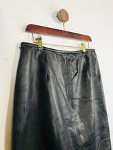 Load image into Gallery viewer, Lord & Taylor Women's Leather Pencil Skirt | UK12 | Black