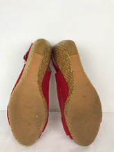 Load image into Gallery viewer, Phase Eight Womens Peep Toe Wedges | UK7.5 EU40 | Red